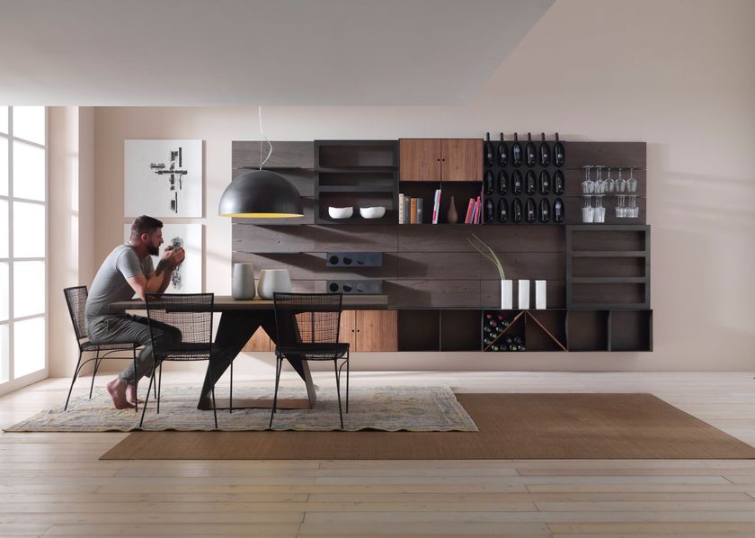 Sectional modular storage wall MODULO By ELITE TO BE