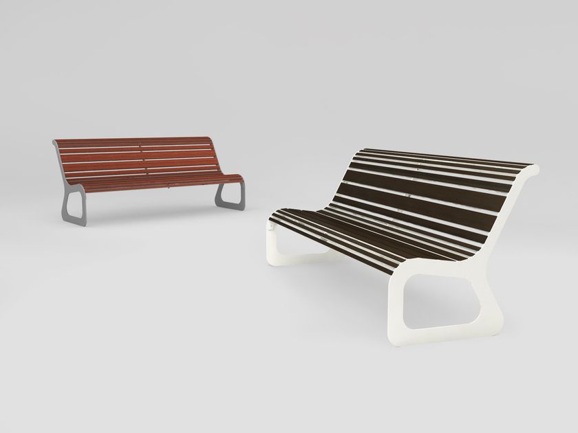 Banco de madeira com encosto MOKO LEGNO By LAB23 - Urban Smart Living ...