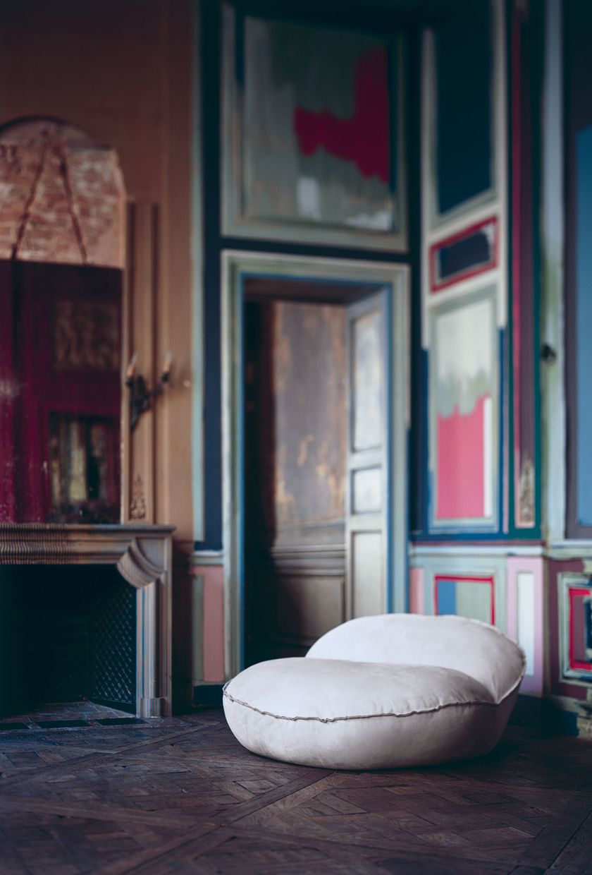 Leather bean bag MONTREAL By BAXTER design Paola Navone