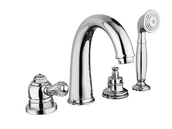 Rubinetto Vasca A Cascata Nero - 3 Fori, Con Doccetta, Ottone, Design Moderno - Foto 5