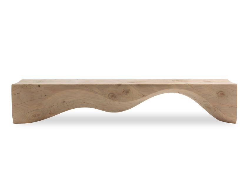 Cedarwood bench MOUNTAINS By Riva 1920 design Hsiao-Ching Wang