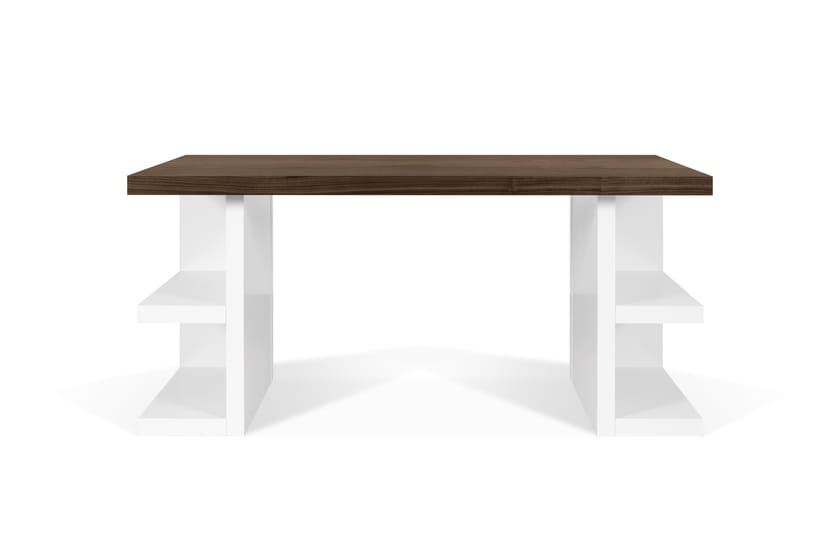 MULTI | Schreibtisch mit Regalaufsatz Rechteckiger Schreibtisch mit  Regalaufsatz By TemaHome