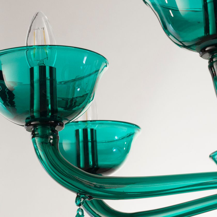 PORTOFINO Lámpara de araña hecha a mano de vidrio de Murano By MULTIFORME