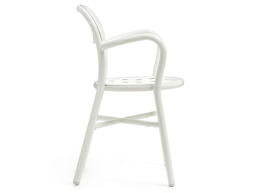 PIPE Stackable aluminium chair with armrests By Magis | design Jasper ...