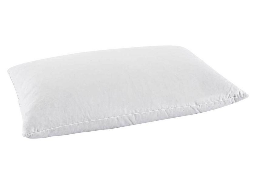 TOPGREEN Cuscini in piuma d'oca biologica per dormire, set di 2 cuscini in piuma king size, morbidi e medi per dormire, per dormire, schiena e fianchi, 50 x 91 cm
