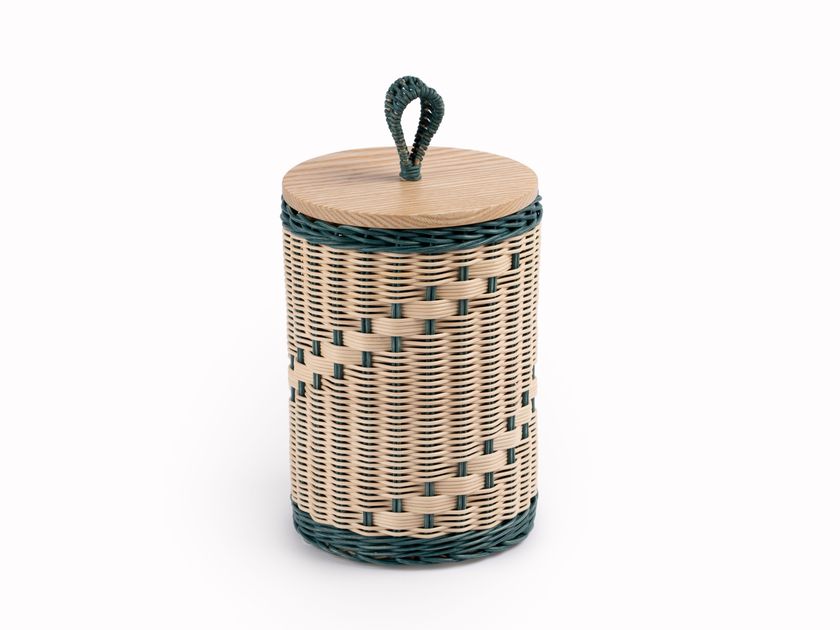 Mason & Fable Barattoli da bagno in vetro a coste con coperchio ermetico in bambù nero, dischetti di cotone, boccioli di cotone, porta punta Q, contenitori per sale da bagno, piccoli trucchi