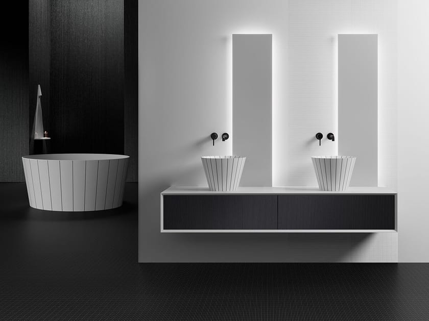 SWING by MonBlari - Mobile lavabo sospeso con cassetti - 2