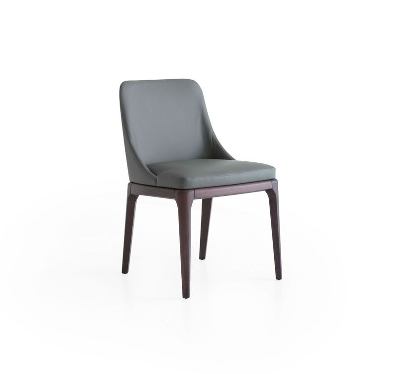 ANTIGONA Upholstered leather chair By Morica Design