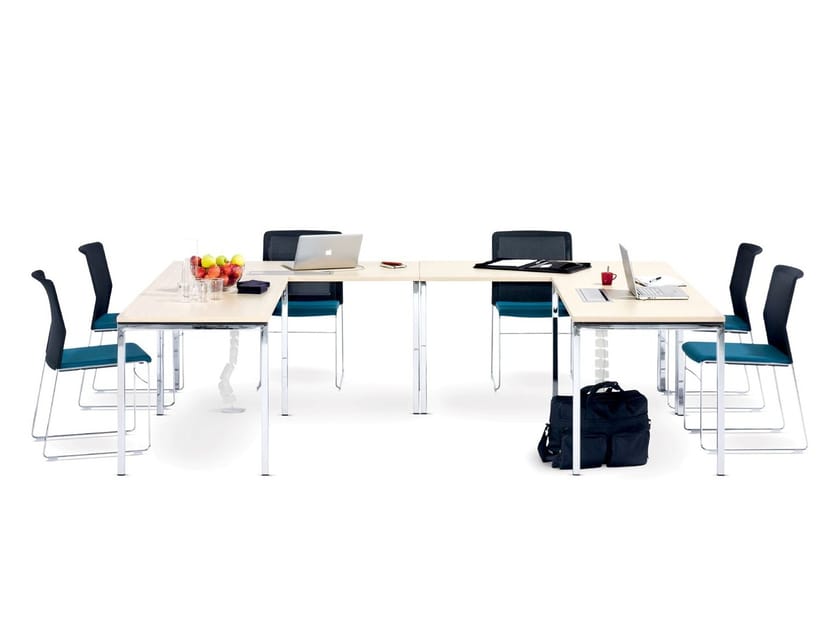 Stackable folding rectangular table N.F.T. By Wiesner-Hager design ...