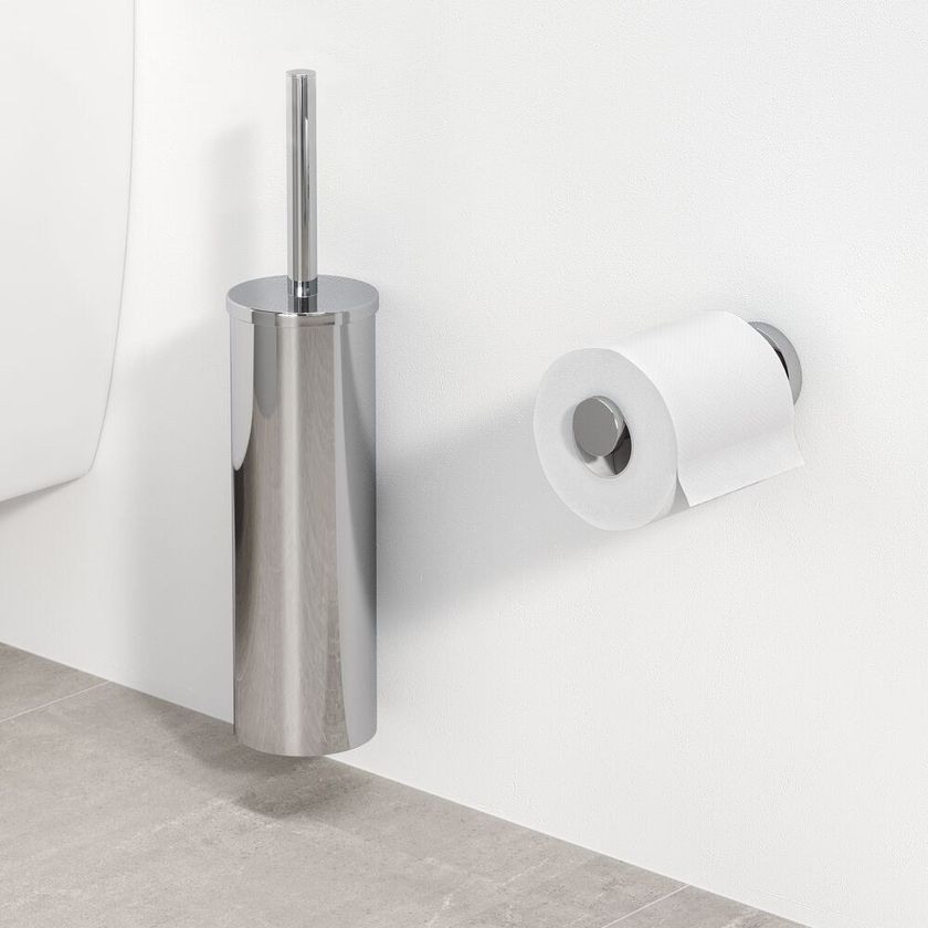 Portarotolo Di Riserva Tiger Boston, Acciaio Inox Lucidato 5x5x14 Cm, Con Sistema TigerFix - 3