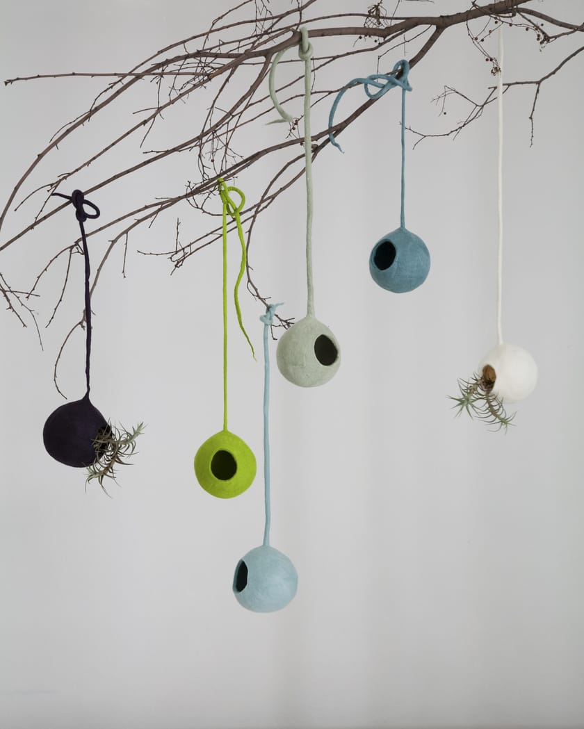 Weihnachten Filz Pilz Ornamente - Handgemachte Deko Für Baum & Kranz