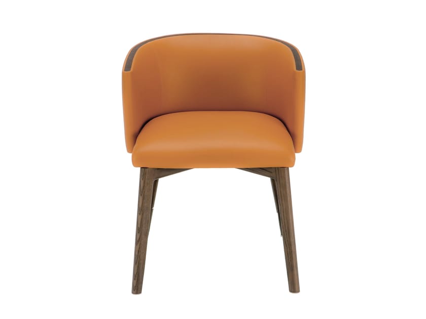 NEW YORK Upholstered wooden chair with armrests By Como Furniture