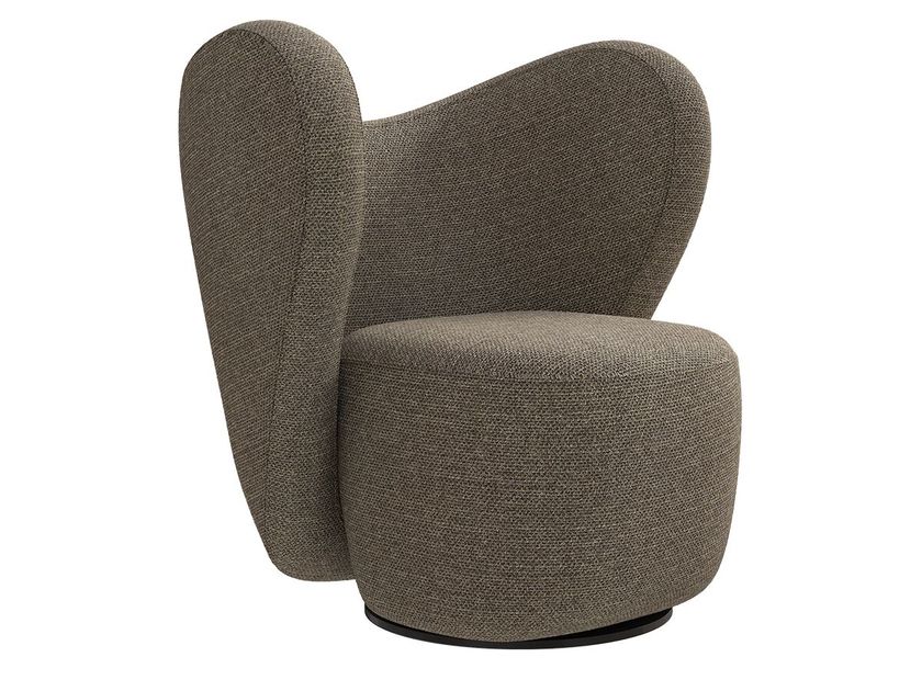 LITTLE BIG CHAIR Drehbarer Ohrensessel aus Leinen By NORR11