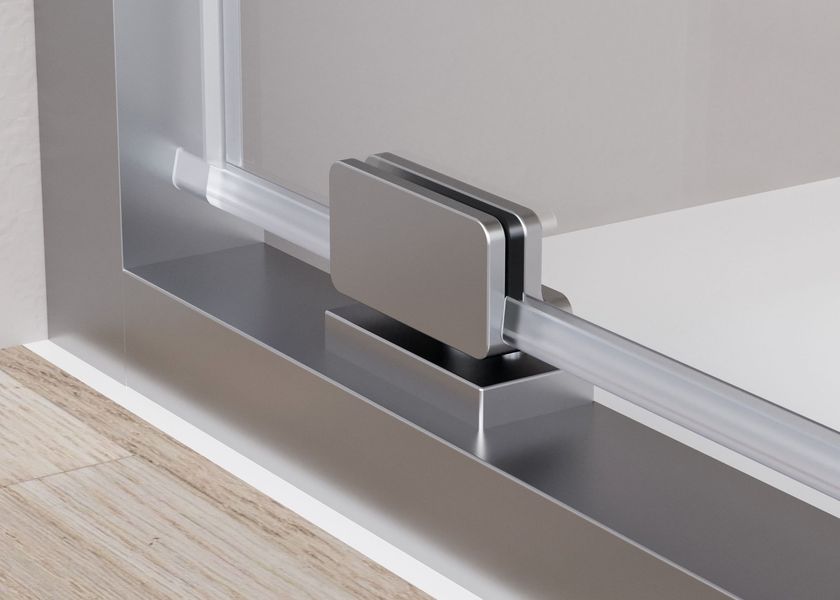 RIGA 2A Glass and aluminium shower cabin with sliding door By NOVELLINI