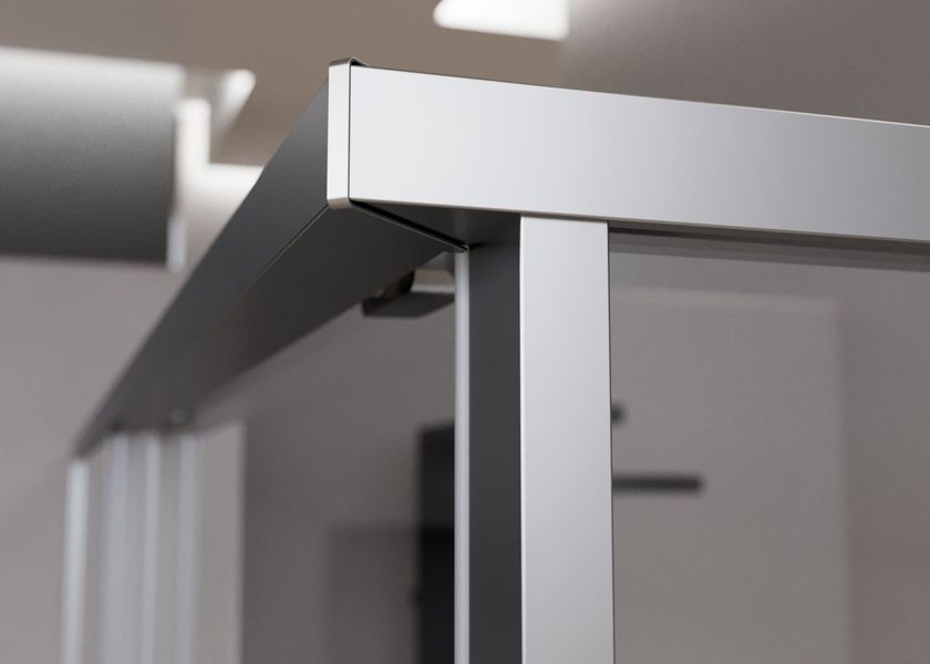 RIGA 2B Box doccia in alluminio e vetro con porta a battente By NOVELLINI