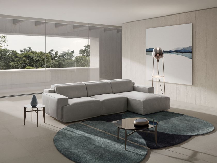 IAGO Sof De 3 Plazas Reclinable De Cuero Con Chaise longue By Natuzzi 