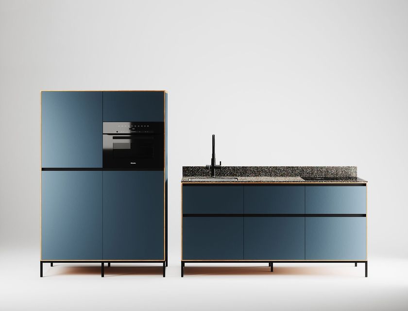 »OFFICE« COMPOSIT UNIT 0I - DESIGN „ONE LINE“ Kitchen By Neuvermoebelt