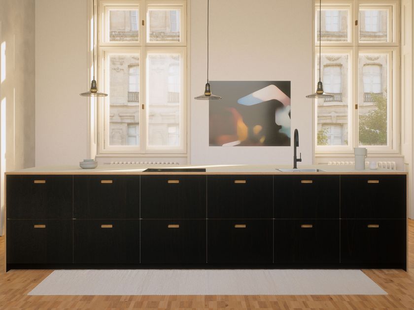 SMART LINE KITCHEN SYSTEMS KS22 Linoleum fitted kitchen with integrated ...
