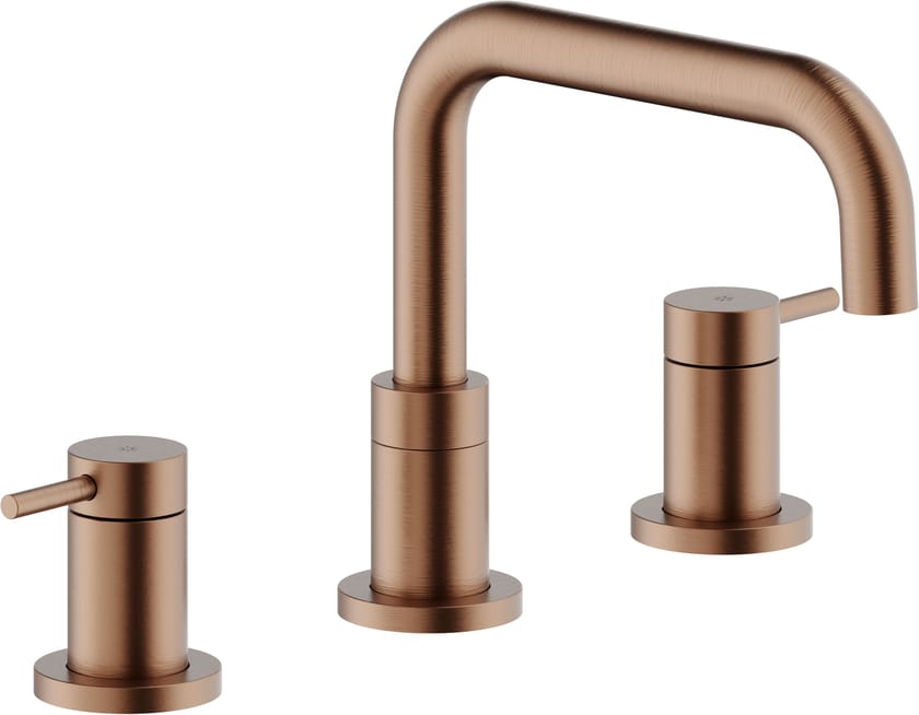 VELIS by Nobili - Rubinetto per lavabo a 3 fori da piano in ottone - 6