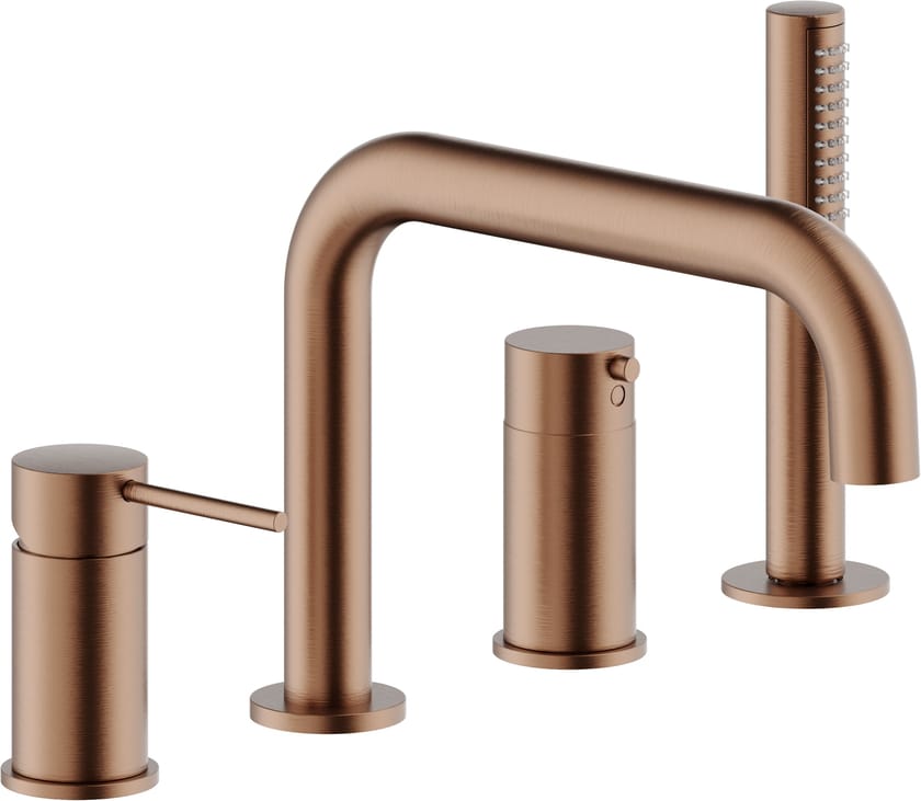 VELIS by Nobili - Rubinetto bordo vasca monocomando con doccetta - 6