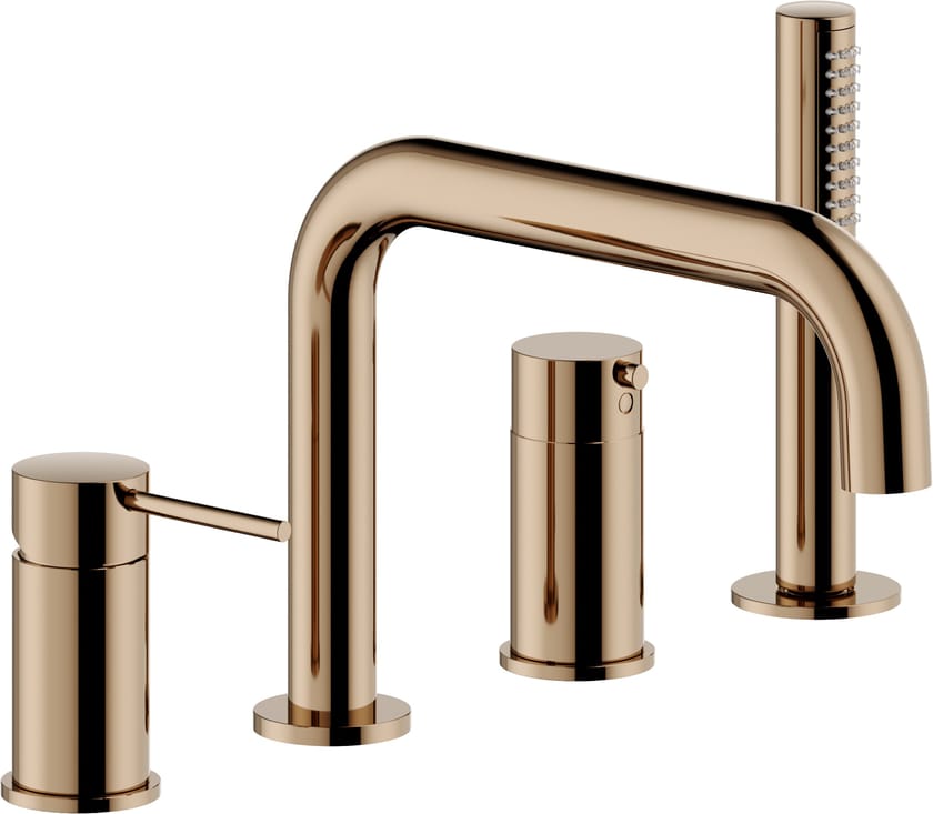 VELIS by Nobili - Rubinetto bordo vasca monocomando con doccetta - 5