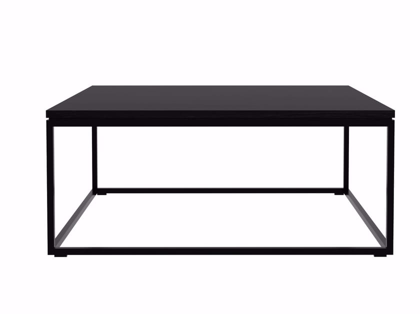 OAK THIN Stainless steel and wood coffee table By Ethnicraft