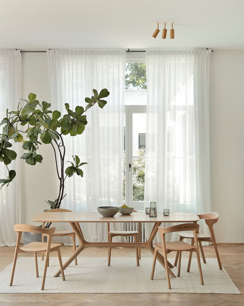 Rectangular oak table OAK X By Ethnicraft design Alain Van Havre