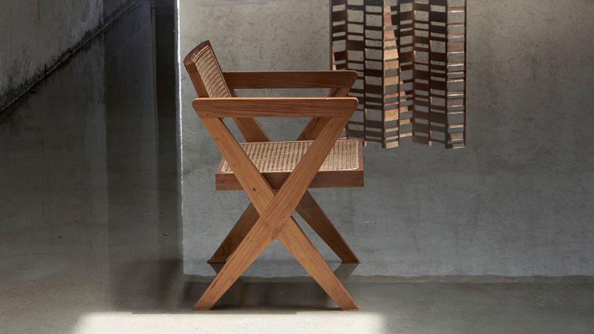 PROJECT CHANDIGARH Chair in teak and natural cane with armrests By ...