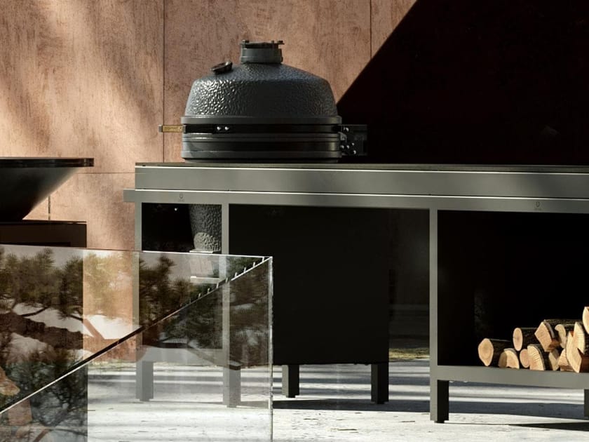 OFYR PRO CONNECT BLACK X THE BASTARD PRO GRAPHITE by OFYR - Cucina da esterno in alluminio con barbecue - 2