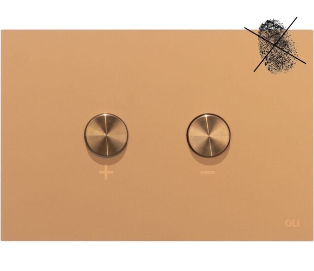 BLINK ANTIMPRONTA by OLI - Placca di comando per wc in acciaio inox - 5