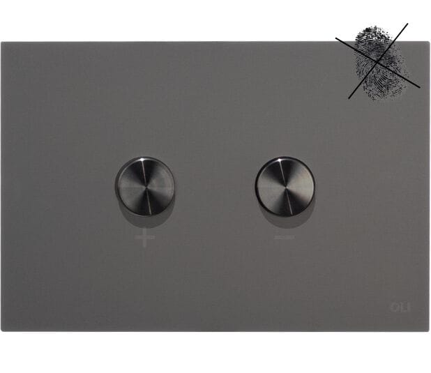 BLINK ANTIMPRONTA by OLI - Placca di comando per wc in acciaio inox - 6