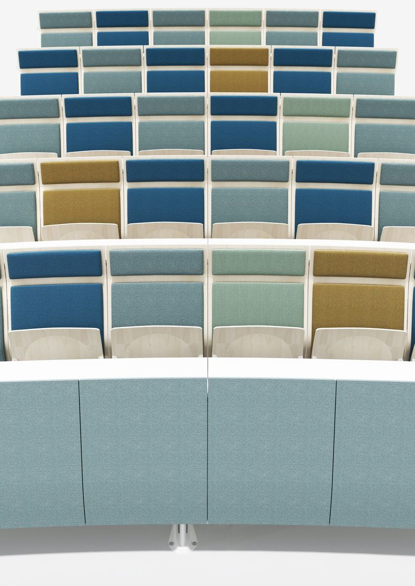 OMNIA CONTRACT Bench desk with integrated chairs By Ares Line