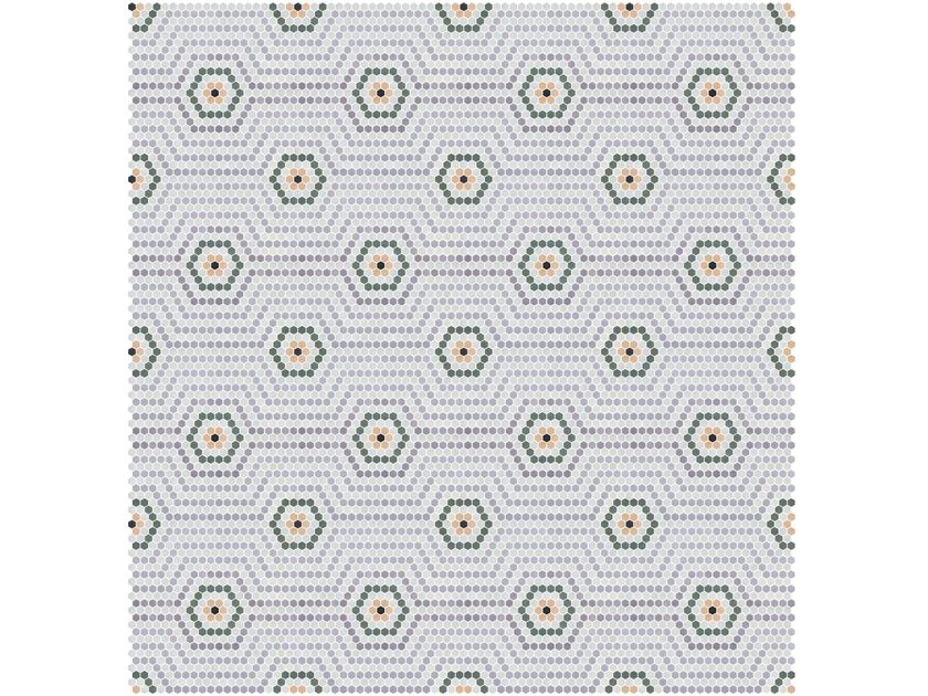 HEX PATTERN 21 Mosaïque en verre pour intérieur et extérieur By ONIX