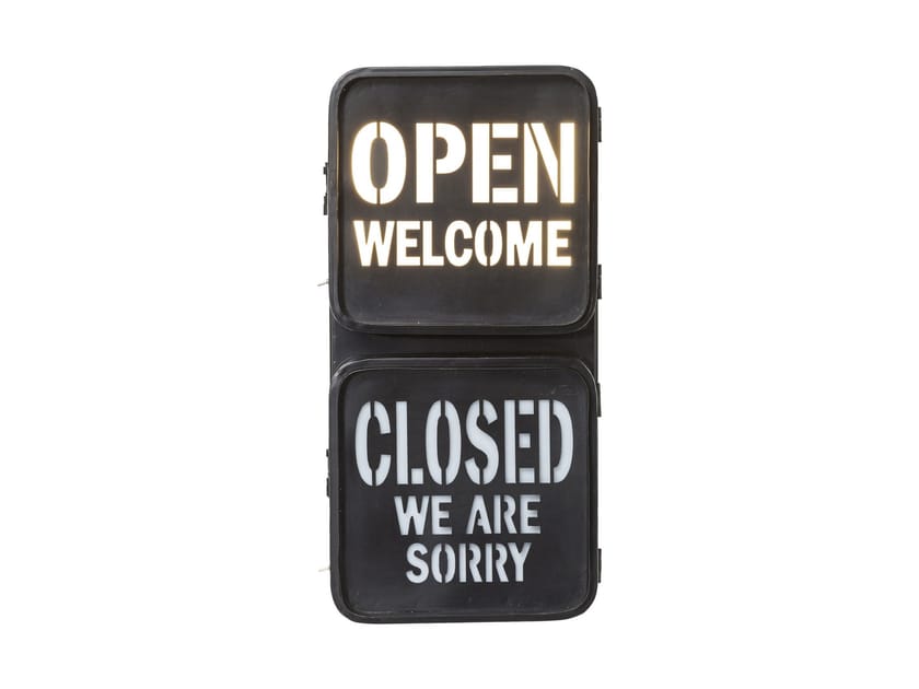 LED glass and steel wall lamp OPEN-CLOSED LED By KARE Design