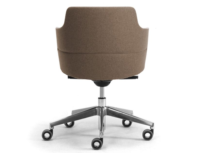 OPERA Height-adjustable wool executive chair with armrests By Leyform ...