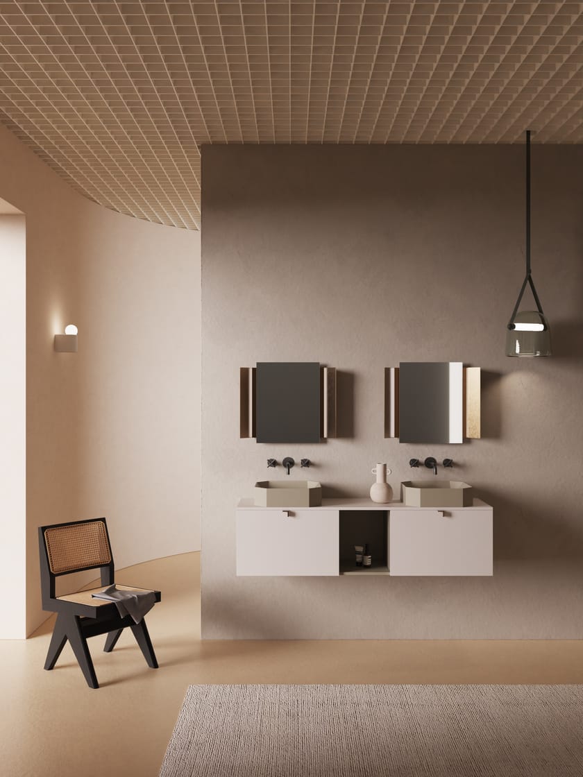 ORIGAMI by Ex.t - Specchio bagno rettangolare da parete - 4