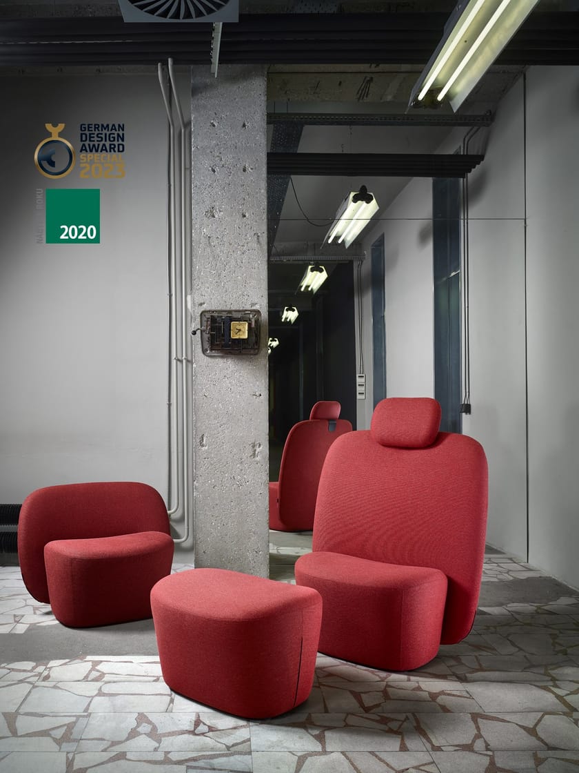 OVAL Fabric footstool By mminterier design Boris Klimek