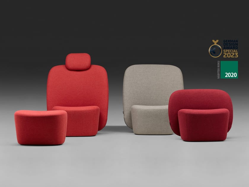 OVAL Fabric footstool By mminterier design Boris Klimek