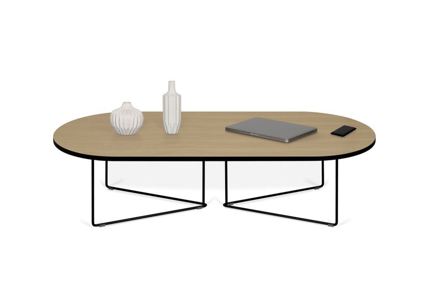 Low oval wooden coffee table OVAL By TemaHome