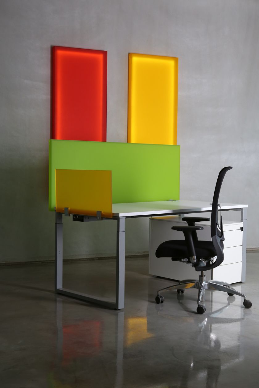 Sound absorbing plexiglass workstation screen desktop partition Office