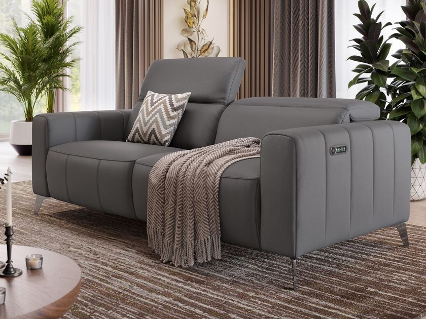PALERMO 3 seater leather sofa By Sofanella