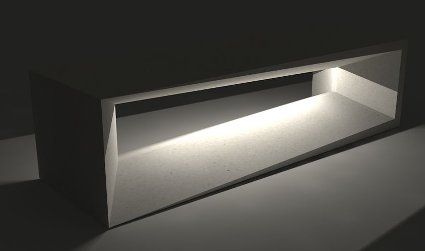Backless Bench with Integrated Lighting PANCA LAMP By Manufatti Viscio ...