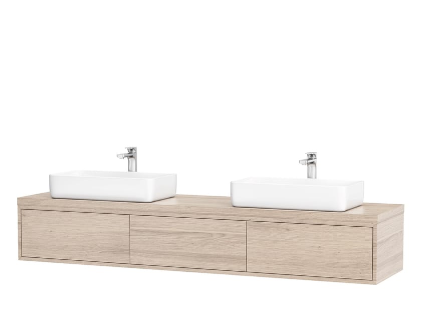 Wallmounted Wood veneer Vanity units Archiproducts