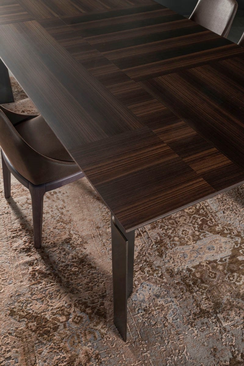 Rectangular wood veneer table PATCH By INTERNA8 design Studiooxi