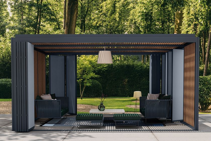 Freistehende Terrassenüberdachung aus Aluminium PAVILION H By Kettal