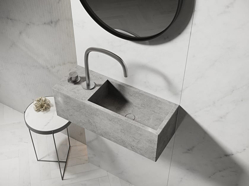 Rectangular wallmounted handrinse basin PB MICRO BASIN 60A By COCOON