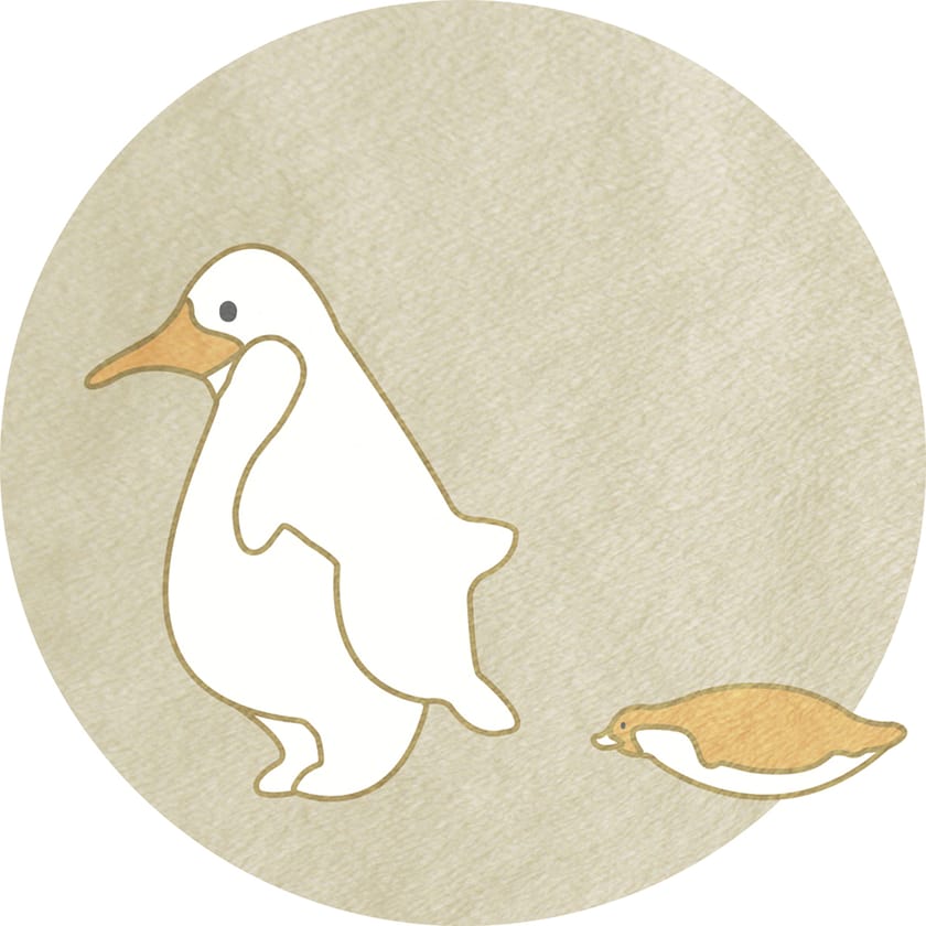 LES PINGOUINS by Un Tapis à Paris - Tappeto rotondo in cotone per bambini - 2 LES PINGOUINS by Un Tapis à Paris - Tappeto rotondo in cotone per bambini - 2