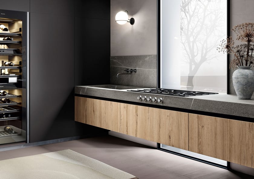 PIASENTINA by Sapienstone - Top cucina in gres porcellanato effetto cemento - 4