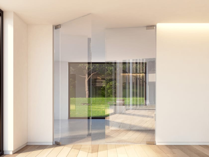 PORTAPIVOT GLASS - DOUBLE DOOR by Portapivot - Porta a bilico in vetro - 5