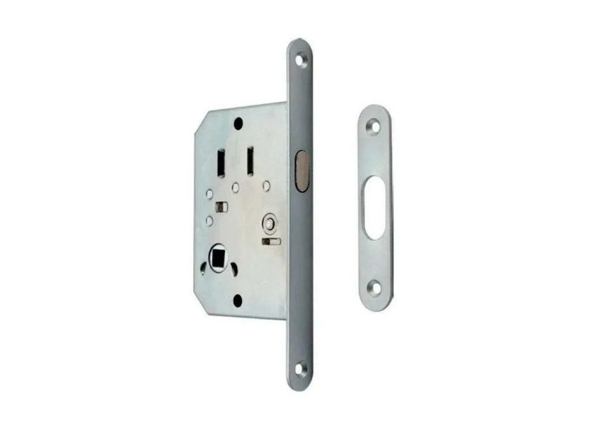 Kit Serratura Per Porte Scorrevoli Cromo Satinato Nicchie Tonde MARIVA Art  2055 2504
